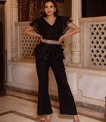 Arya black organza coord set