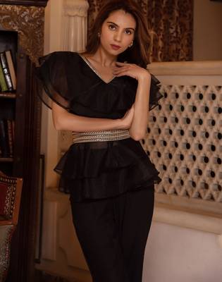 Arya black organza coord set 5