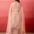 Champagne gold pre-draped skirt with handwork blouse & organza shrug