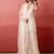 White handwork kurta palazzo set with organza dupatta