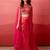 Glossy pink pre-draped skirt with handwork blouse & dupatta