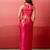 Glossy pink pre-draped skirt with handwork blouse & dupatta