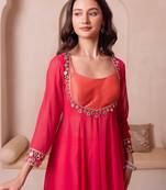 Kesari mirror work kurta set with blouse & pant