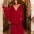 Maroon georgette sequined coord set