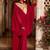 Maroon georgette sequined coord set