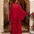 Maroon georgette sequined coord set