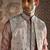 Pink embroidered raw silk kurta bundi set
