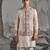 Dusty Pink embroidered linen bandhgala set