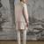 Dusty Pink embroidered linen bandhgala set