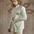 White embroidered silk blend bandhgala set