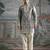 Grey embroidered tissue kurta set