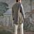 Grey embroidered tissue kurta set