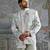 Frost White embroidered linen bandhgala set