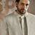White embroidered organza bandhgala set
