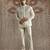 White embroidered organza bandhgala set