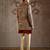 Maroon embroidered pashmina indo western set