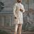 Ivory embroidered chanderi silk kurta set