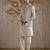 Ivory embroidered jacquard bandhgala set