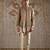 Beige embroidered raw silk bandhgala set