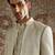 Ivory embroidered silk bandhgala set