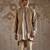Beige embroidered raw silk bandhgala set