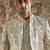 White embroidered raw silk bandhgala set