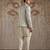 Ivory embroidered jacquard bandhgala set