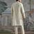 Ivory embroidered chanderi silk kurta set