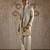 Champagne embroidered raw silk kurta bundi set