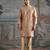 Beige embroidered chanderi silk kurta set