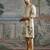 Beige embroidered chanderi silk kurta set
