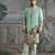 Mint printed chanderi silk kurta set
