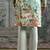 Mint printed chanderi silk kurta set