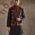 Black embroidered pashmina kurta bundi set