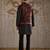 Black embroidered pashmina kurta bundi set