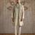 Gold chanderi silk kurta bundi set