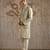 Gold chanderi silk kurta bundi set