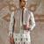 White embroidered silk kurta bundi set