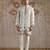 White embroidered silk kurta bundi set