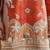 Orange embroidered chanderi silk kurta set