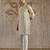 White embroidered chanderi silk kurta set
