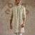 White embroidered chanderi silk kurta set