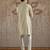White embroidered chanderi silk kurta set