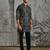 Black print chanderi kurta set