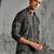 Black print chanderi kurta set