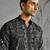 Black print chanderi kurta set