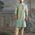 Aqua Pastel embroidered chanderi silk kurta set