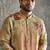 Yellow printed chanderi silk kurta set