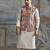 Multicolor printed pashmina kurta bundi set
