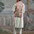 Multicolor printed pashmina kurta bundi set